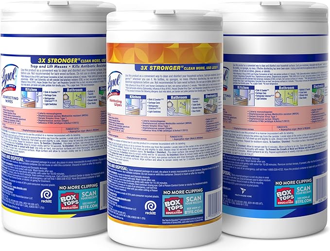 Lysol Disinfectant Wipes Bundle, Dorm Room Essentials, - Image 10