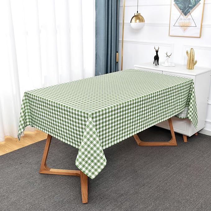 Classic Gingham Plaid Tablecloth Fabric - Image 9