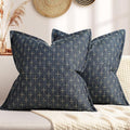 ZWJD Pillow Covers 16x16 Set of 2 Soft Polyester Textured Pillow Covers by ZWJD