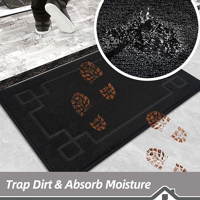 BEQHAUSE Door Mat 24" x 36", Non-Slip Door Mats Indoor Entryway Rugs Washable - Image 3