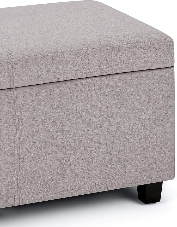 SIMPLIHOME Avalon 48 inch Wide Contemporary Rectangle Storage Ottoman Bench in - Image 8