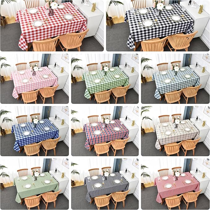 Classic Gingham Buffalo Tablecloth Fabric - Image 9