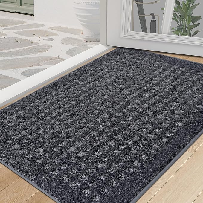 BEQHAUSE Waffle Door Mats Indoor 32"x48", Dog Mat by BEQHAUSE
