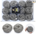 12Pcs Simba Stainless Steel Wool Scrubber Pads by Unknown