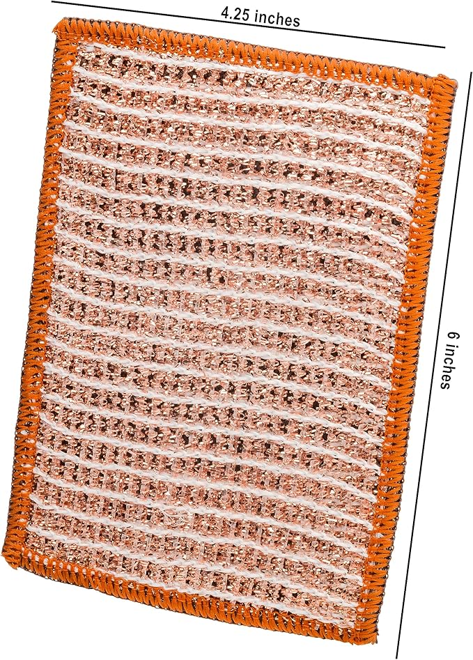 Redecker 2-Ply Woven Copper Scrubbing Cloth & Microfiber Cleaning Wipe – - Image 4