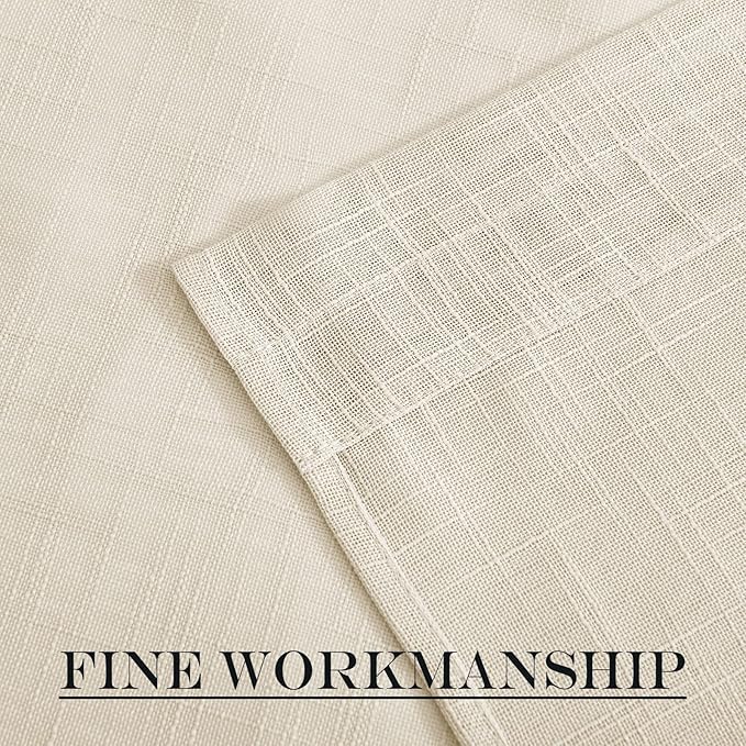 NICETOWN Door Panel Curtains Faux Linen French Curtain Window Curtain Semi - Image 7