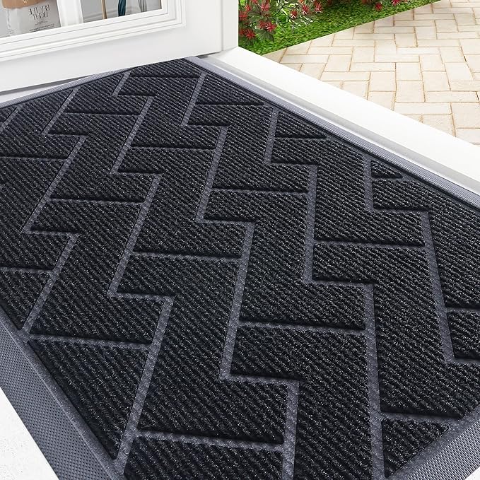 OLANLY Front Door Mat Indoor Outdoor Entrance, Waterproof All-Season, by OLANLY
