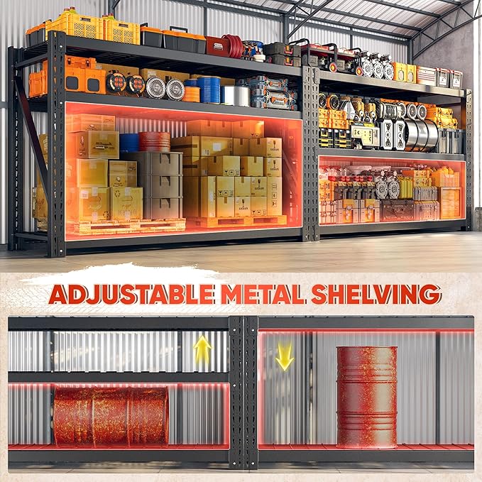 Bepatio 7014LBS Garage Shelving Heavy Duty 67.6W Storage Shelves Adjustable - Image 4