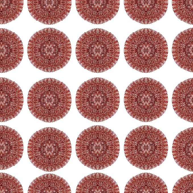 Copper Mesh Scouring Pad by LOLA, 144 Pack, 45 Grams, Copper Coated Knitted by LolaProducts