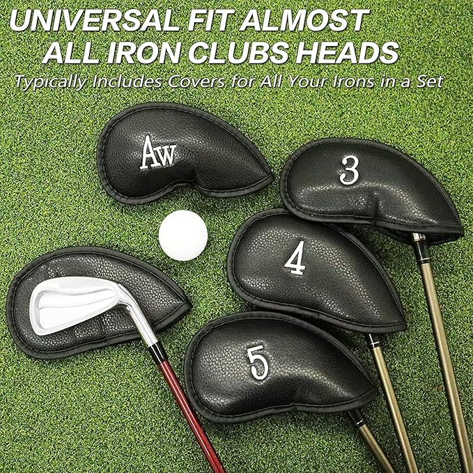 Golf Iron Head Covers Synthetic Leather Waterproof Club Head Covers - Image 6