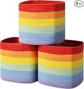 3 Pack Storage Cubes 11 Inch Cotton Rope Woven Baskets by Gocjuaza
