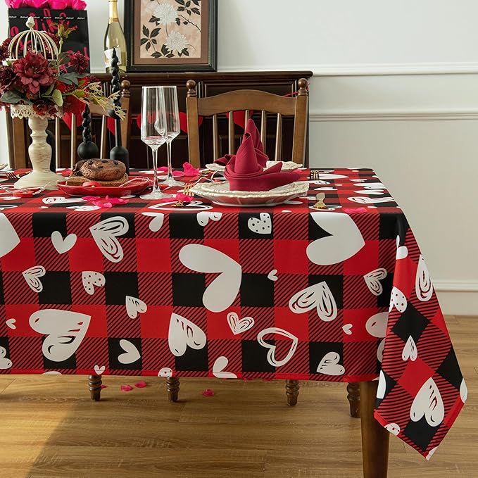 Waterproof Checkered Tablecloth Fabric by Essifunia