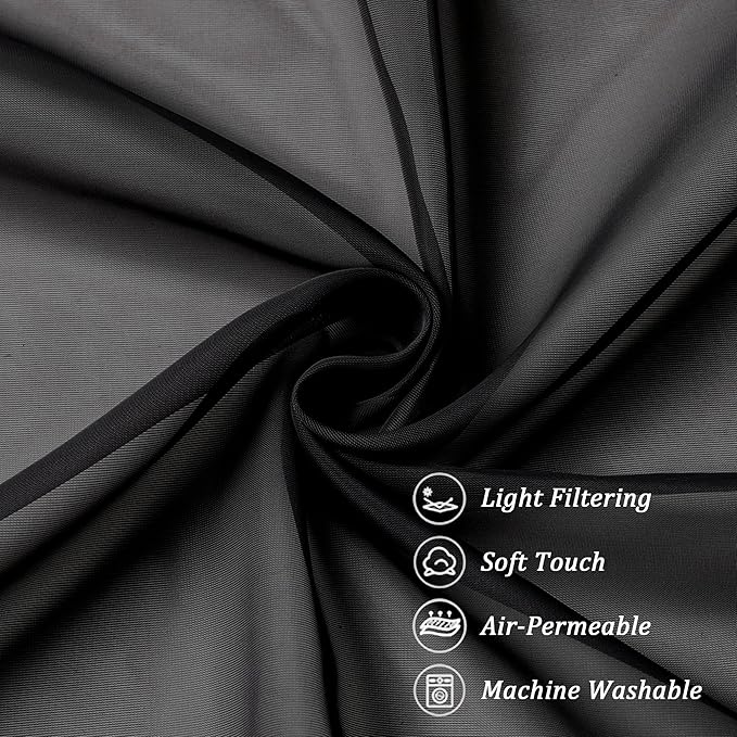Chyhomenyc Black Sheer Valances - Image 5
