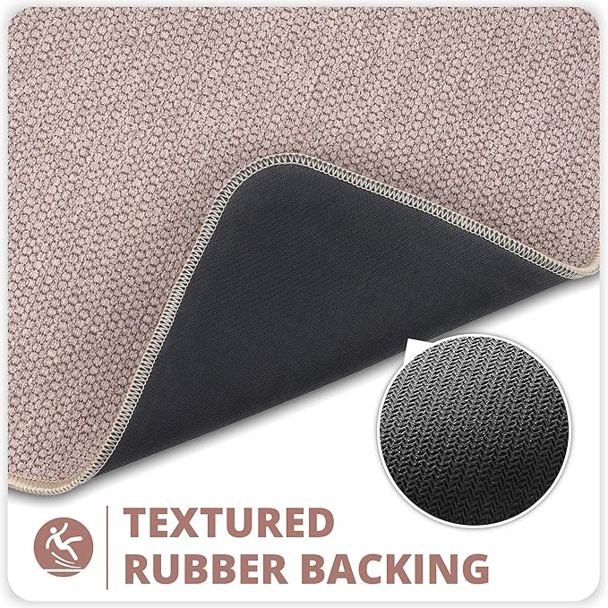 Bathroom Rugs Set 2 Pieces, Thin Bathroom Mats, Toilet Rugs, Quick Dry - Image 5