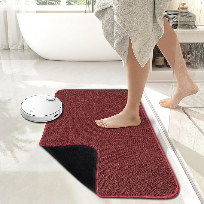 Bath Mat, Ultra Thin Bathroom Rugs, Rubber Bath Mats - Image 2