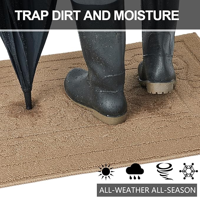 FONEYI Indoor Door Mat 32" x 48", Dirt Trapper Door Mats Non-Slip Entryway Rugs - Image 4