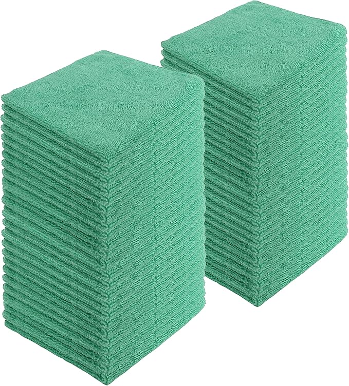 Microfiber Cleaning Cloths, 240 Pack, All-Purpose, Highly Absorbent, Washable by JDHomease