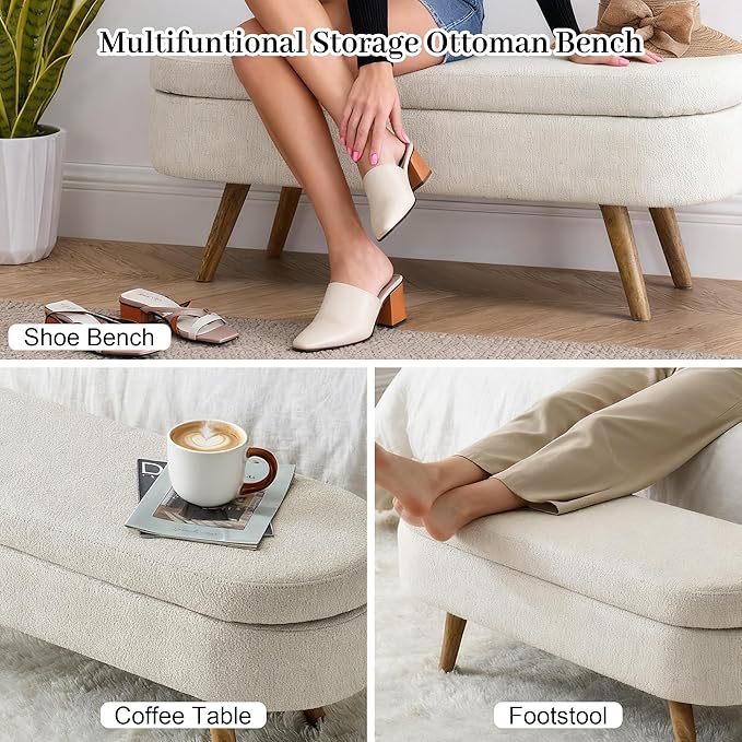 Storage Bench, Upholstered Entryway Benches - Image 7