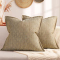 ZWJD Pillow Covers 20x20 Set of 2 Soft Polyester Textured Pillow Covers by ZWJD