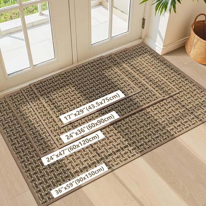 LEKEEPGO Door Mat Indoor Entrance 24"x47", Absorbent Indoor Door Mat Large - Image 7