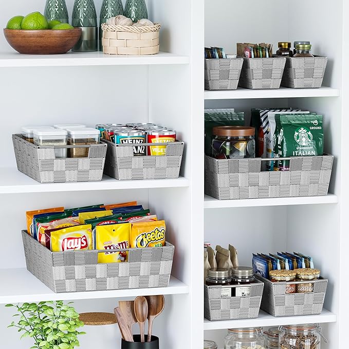 Baskets For Organizing Set Of 9 Grey - Image 6