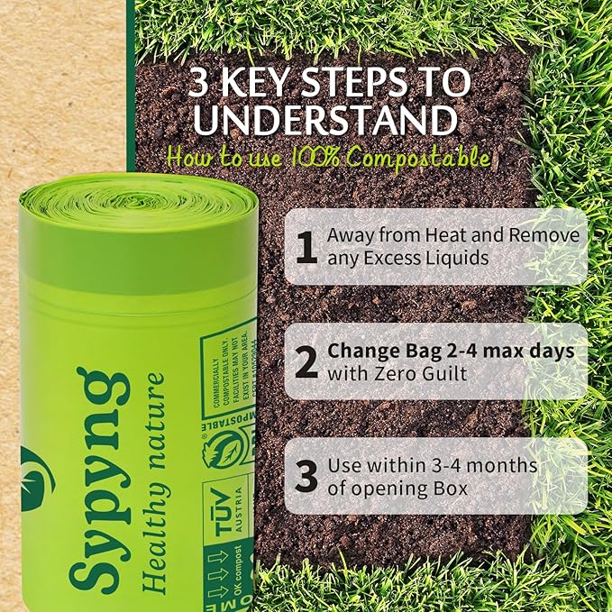 Compostable Kitchen Trash Bags 1, 6-2 Gallon - Image 9