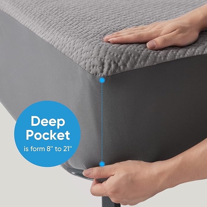 Hanherry 100% Waterproof Mattress Protector Twin XL Size - Image 4