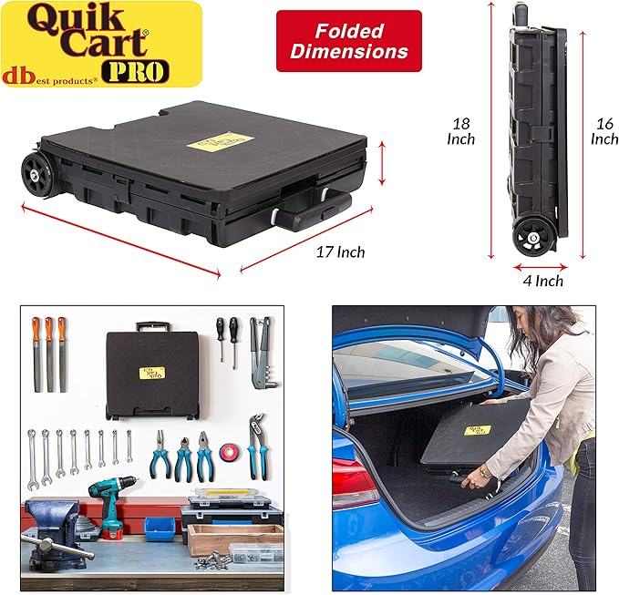 dbest products Quik Cart Pro Wheeled Rolling Crate Teacher Utility - Image 4
