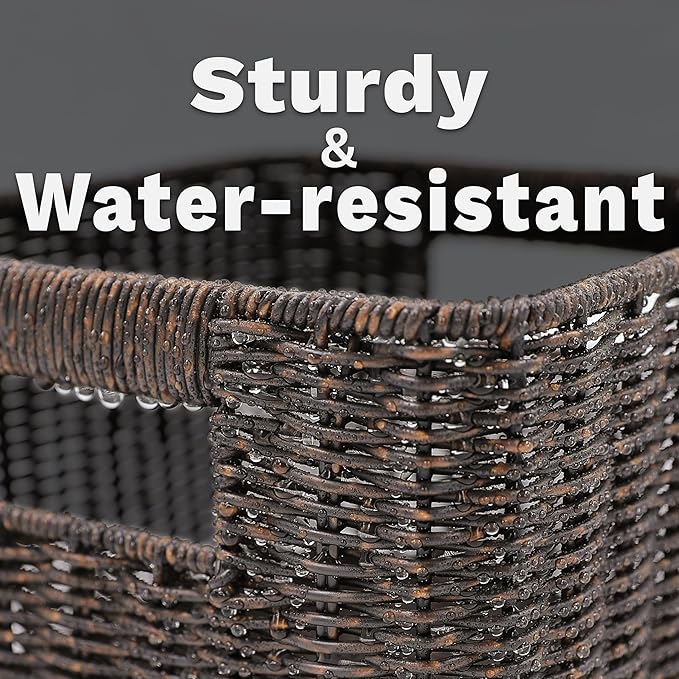 myHomeBody Wicker Storage Basket, Storage Cubes, Woven Baskets - Image 3