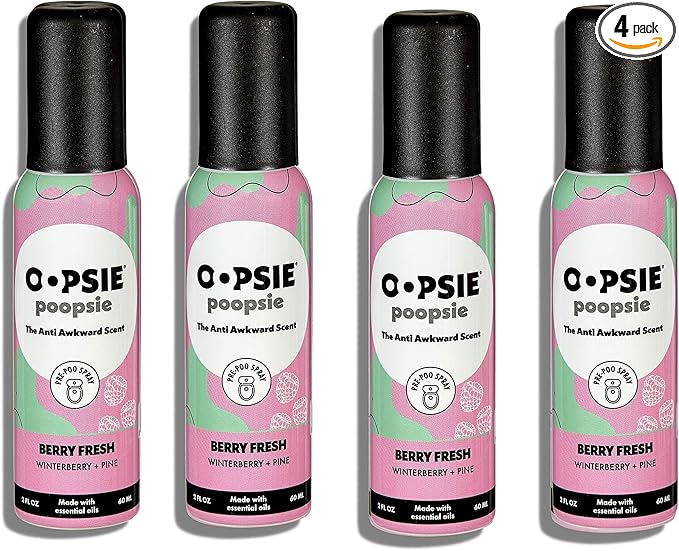 OOPSIE POOPSIE - Berry Fresh Before & After You Go Toilet Spray 2oz - Portable by OopsiePoopsie