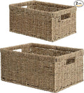 StorageWorks Wicker Storage Baskets, Large and Small Baskets, Handwoven by StorageWorks