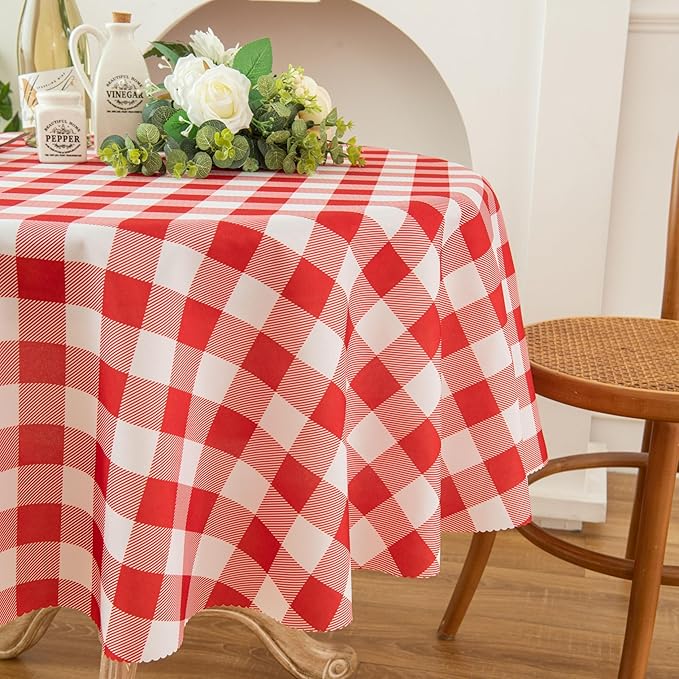 Waterproof Plaid Tablecloth Fabric - Image 7