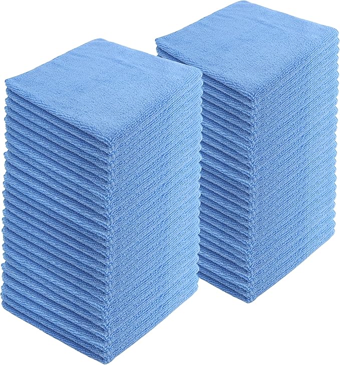 Microfiber Cleaning Cloths, 120 Pack, All-Purpose, Highly Absorbent, Washable by JDHomease