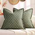 ZWJD Pillow Covers 20x20 Set of 2 Soft Polyester Textured Pillow Covers by ZWJD