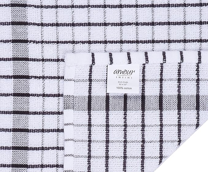 AMOUR INFINI Kitchen Dish Cloths Set of 8 - Image 3