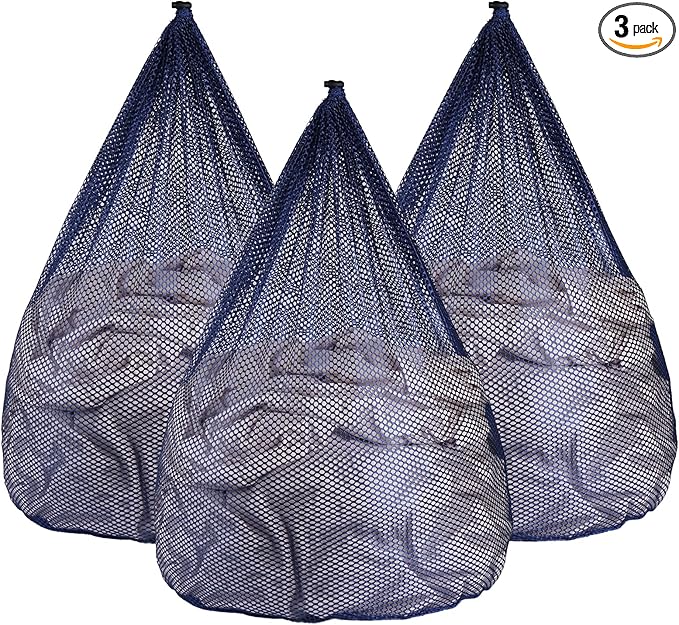 3Pcs Mesh Laundry Bags Washing Machine Mesh Wash Bags Jumbo by OKAKA