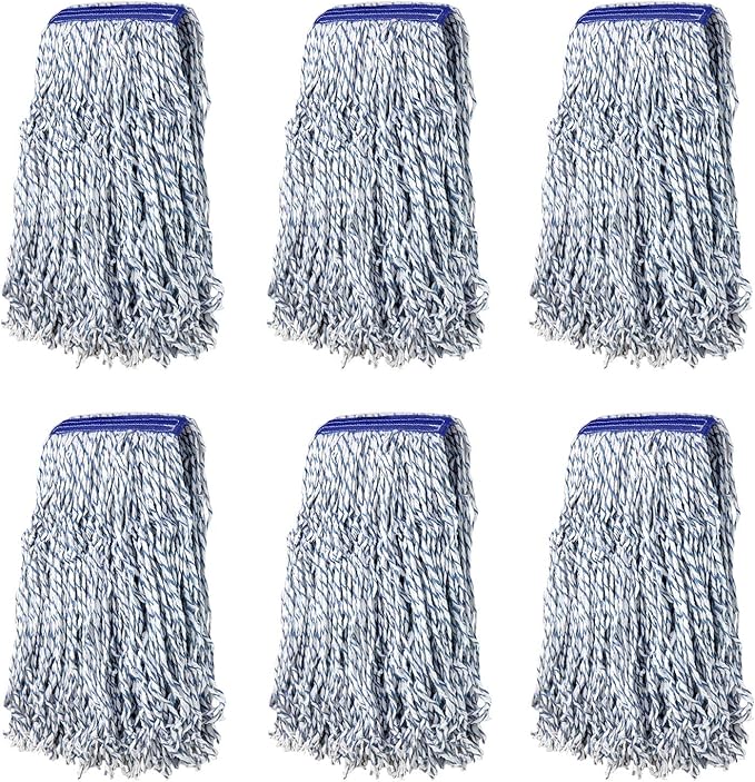 KLEEN HANDLER Cut End Finish Mop | 1.25" Universal Headband Maximum Absorption by BisonLife