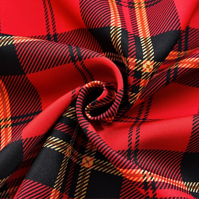 Classic Gingham Buffalo Xmas Tablecloth Fabric - Image 9