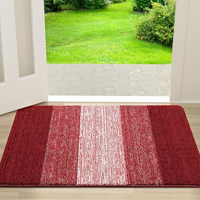 Kitinjoy Indoor Outdoor Door Mat, 30x17 Non-Slip Absorbent Dirt Trapper by Kitinjoy