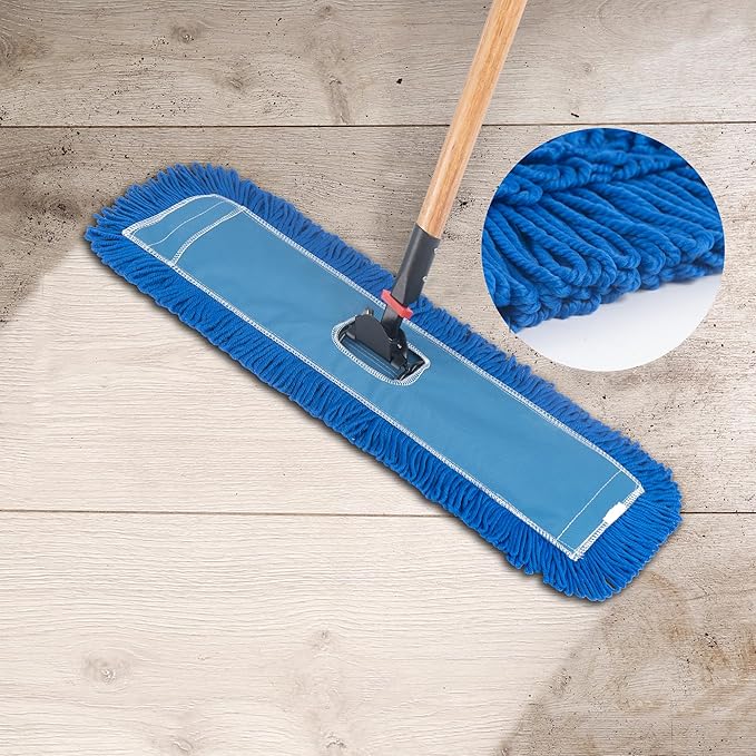 Matthew 24'' Microfiber Loop Dust Mop Washable Commercial&Residential Heavy - Image 5