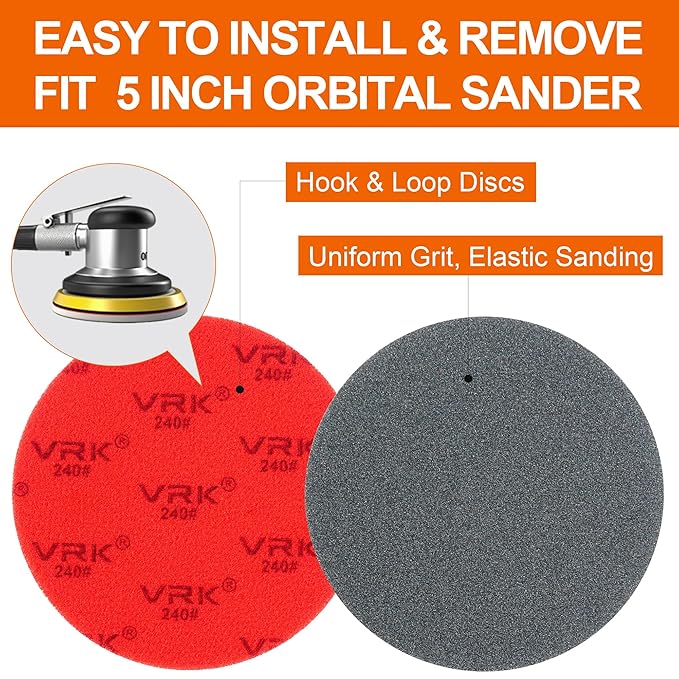 24 PCS 5 Inch Sanding Sponge Discs - Image 3