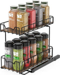 Simple Houseware 2-Tier Spice Rack Slide Out Wire Basket Drawer Organizer by SimpleHouseware