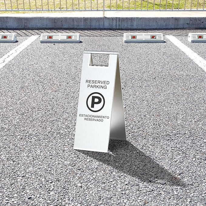 Reserved Parking Sign – Foldable Heavy Duty Plastic A-Frame - Image 2