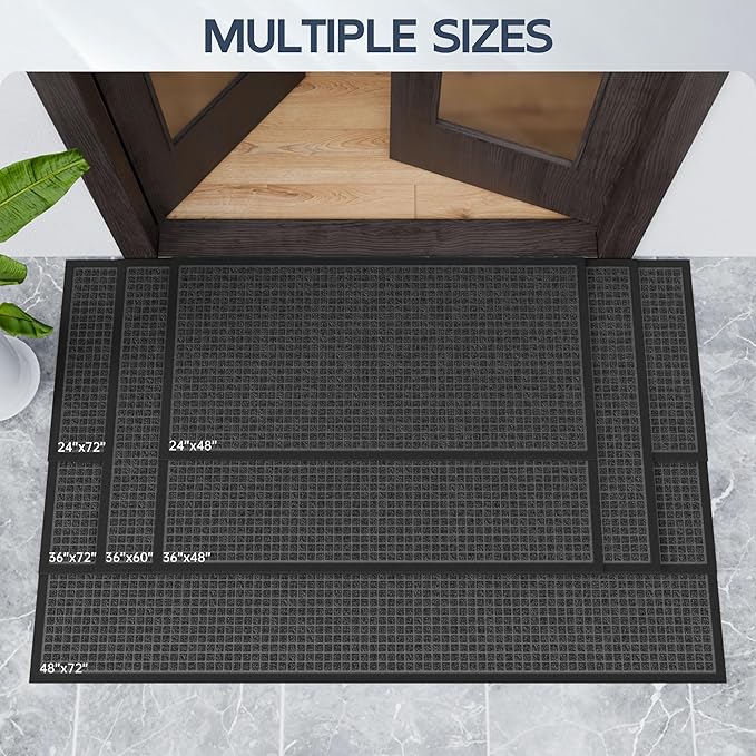 Amyracel Indoor Mat All Season Weather Outside Door Mats, Low Profile Doormat - Image 7