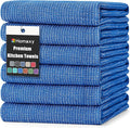 Homaxy Premium Kitchen Towels, Large Cotton Kitchen Hand Towels, Flat and Terry by Homaxy