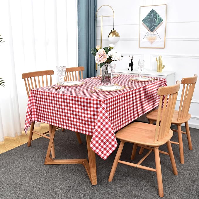 Waterproof Plaid Tablecloth Fabric - Image 4
