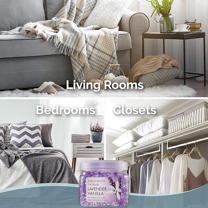 SMELLS BEGONE Odor Eliminator Gel Bead Value Pack - 72 oz - Air Freshener - - Image 5