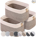 CHAT BLANC Cotton Rope Baskets for Organizing | 15”x10”x9” Storage Baskets for by CHATBLANC