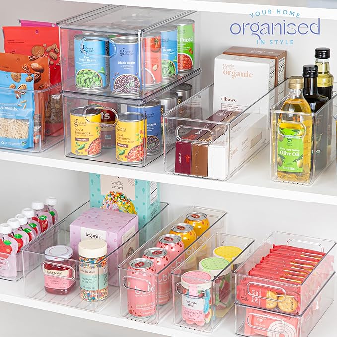 Plastic Food Storage 6 Pack Clear Container Bin - Image 7