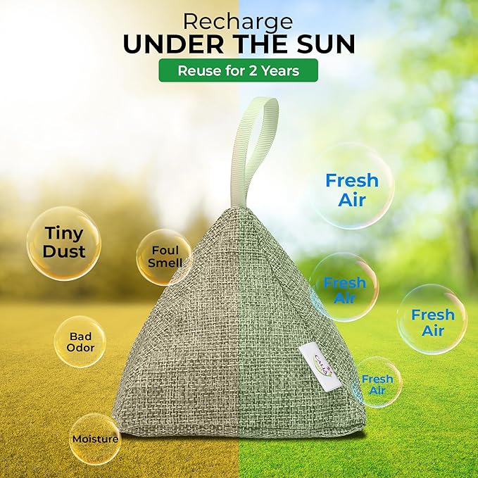 4 Pack Bamboo Charcoal Air Purifier Bags 200 Grams Each - Image 4